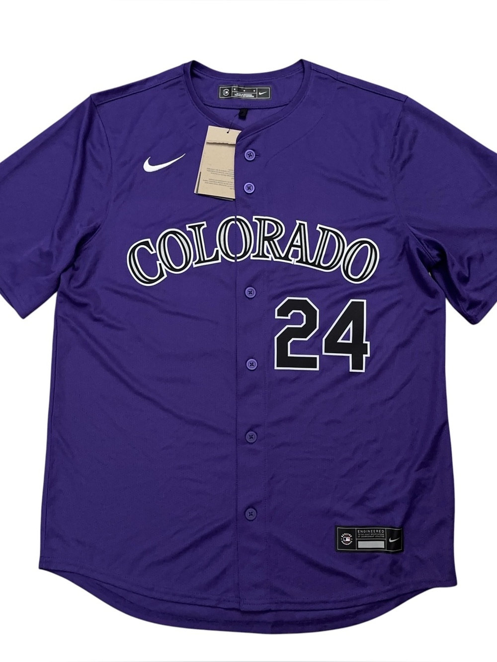 Nike MLB Jersey Colorado Rockies Ryan McMahon Purple Mens Size M NEW